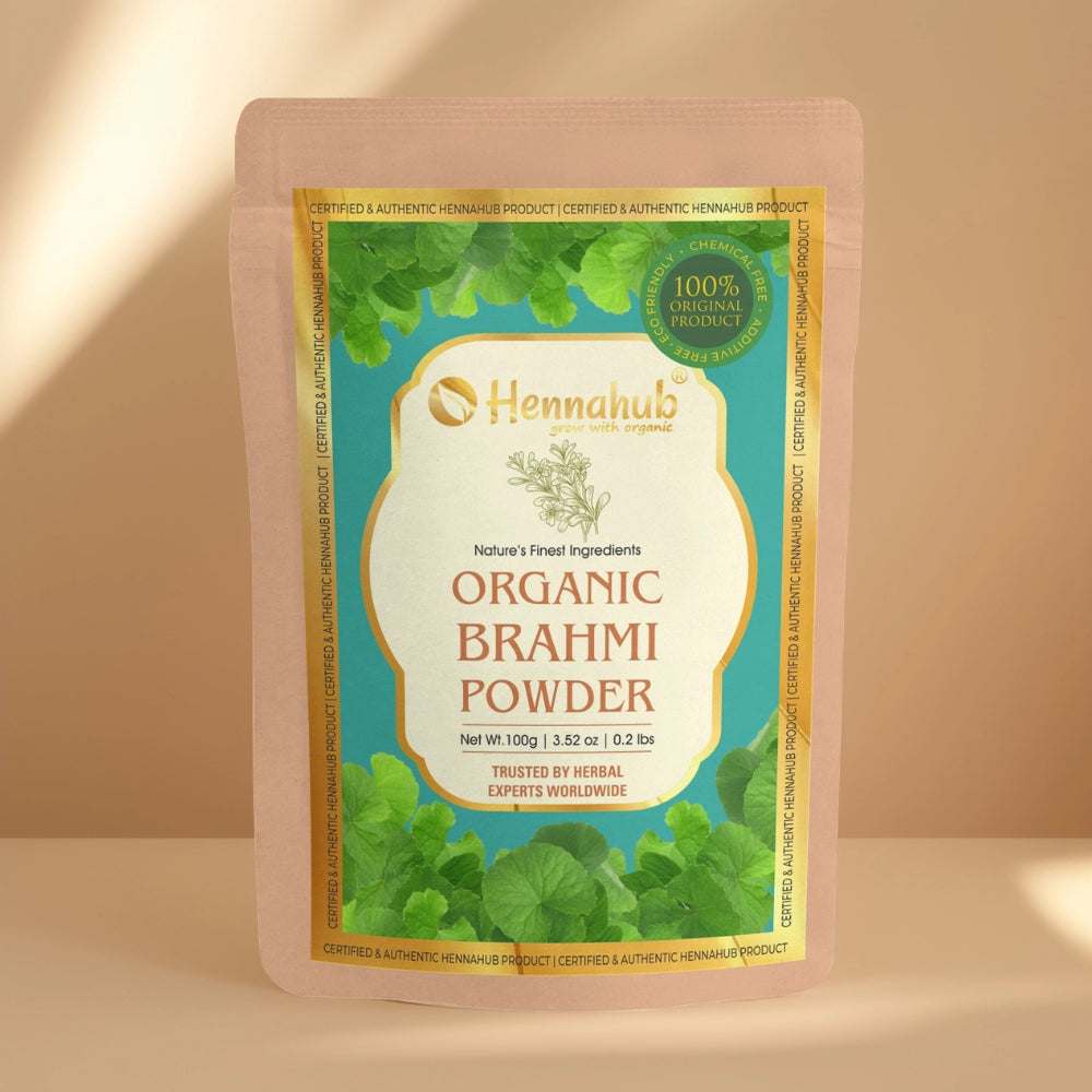 Hennahub Gold Brahmi Powder for Hair Nourishment and Mental Clarity | Double Filtered 100g