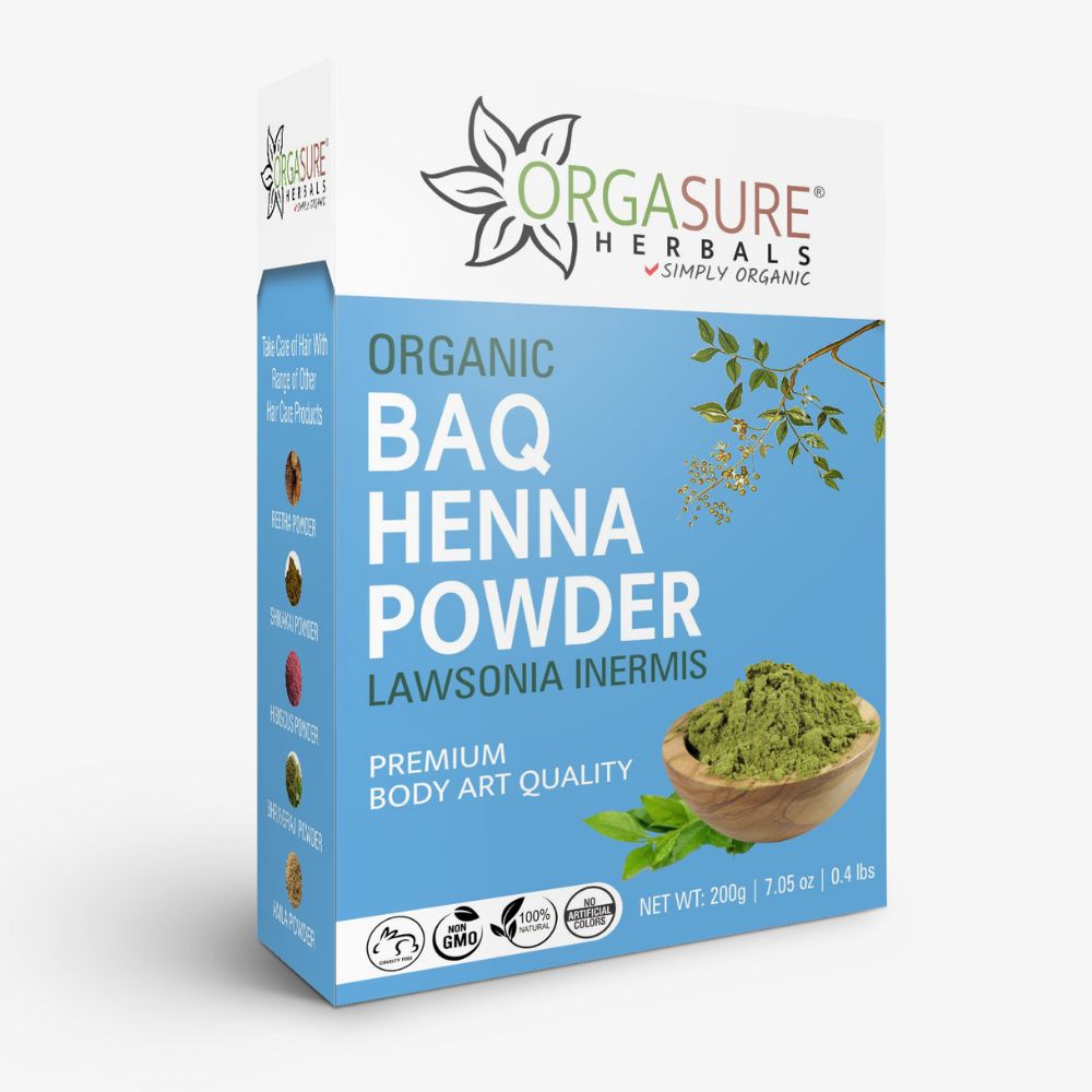 Organic BAQ Henna Powder for Hair colour | Triple filter | 200g