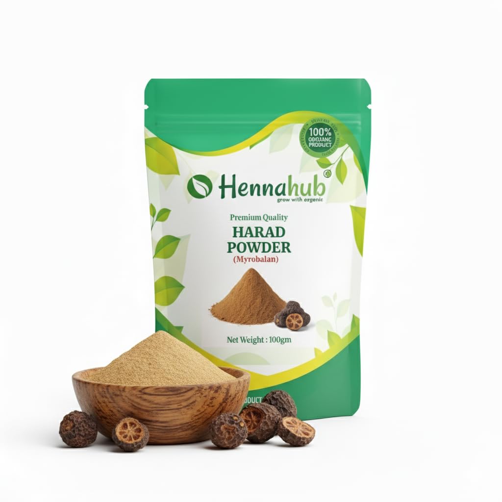 Hennahub Harad Powder (Food Grade) 100gm Pack | Pure Terminalia chebula Fruit Powder