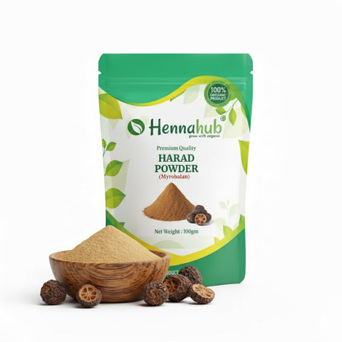 Hennahub Harad Powder (Food Grade) 100gm Pack | Pure Terminalia chebula Fruit Powder