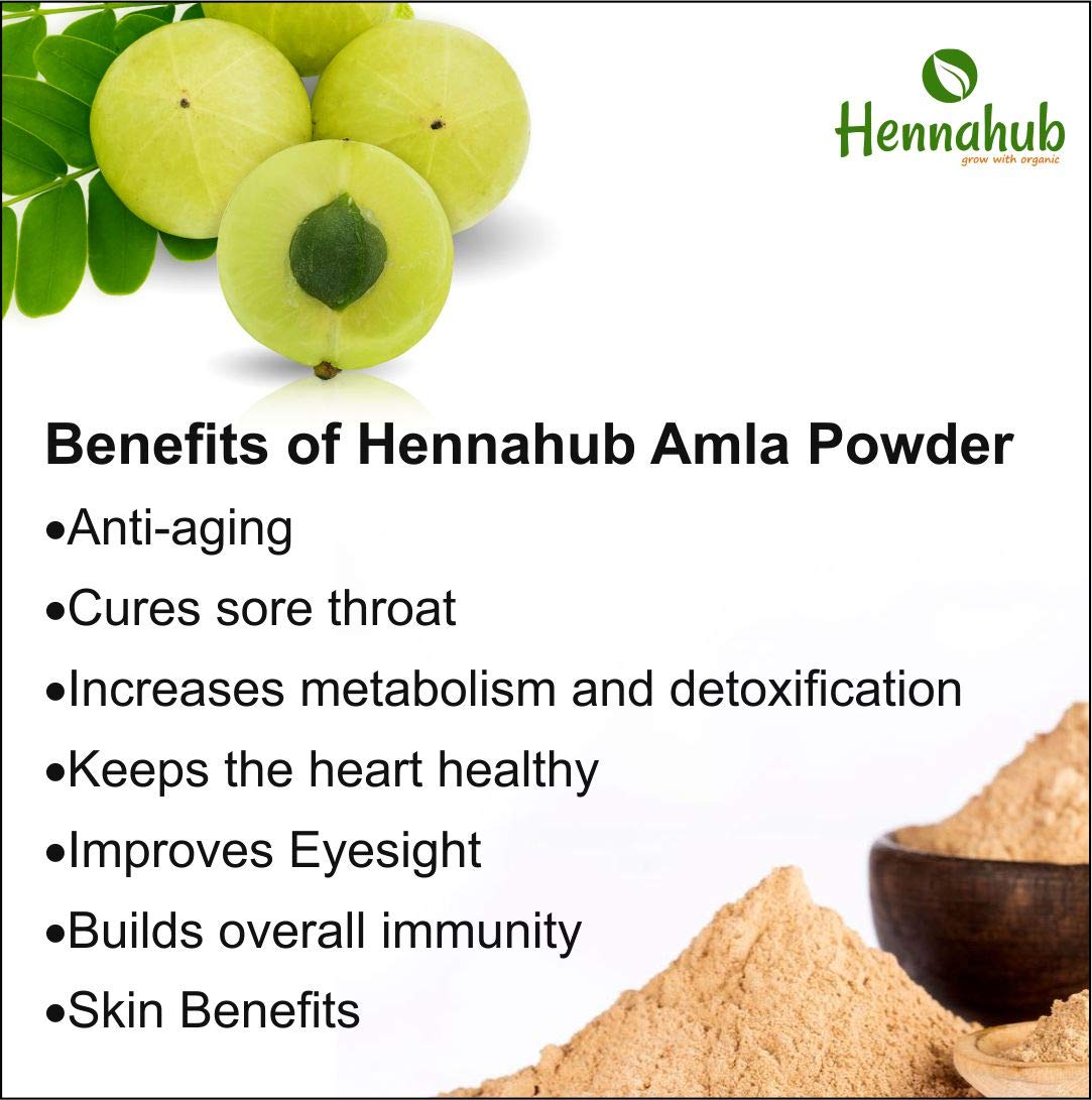 Organic Amla Powder for Hair Care 200gm - hennahubstore