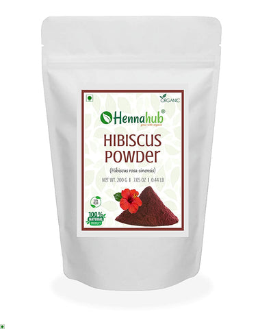 Natural Henna 1 kg + Amla, Reetha, Shikakai, Bhringraj, Hibiscus Powder for Hair , 200g each (Pack of 5) - hennahubstore